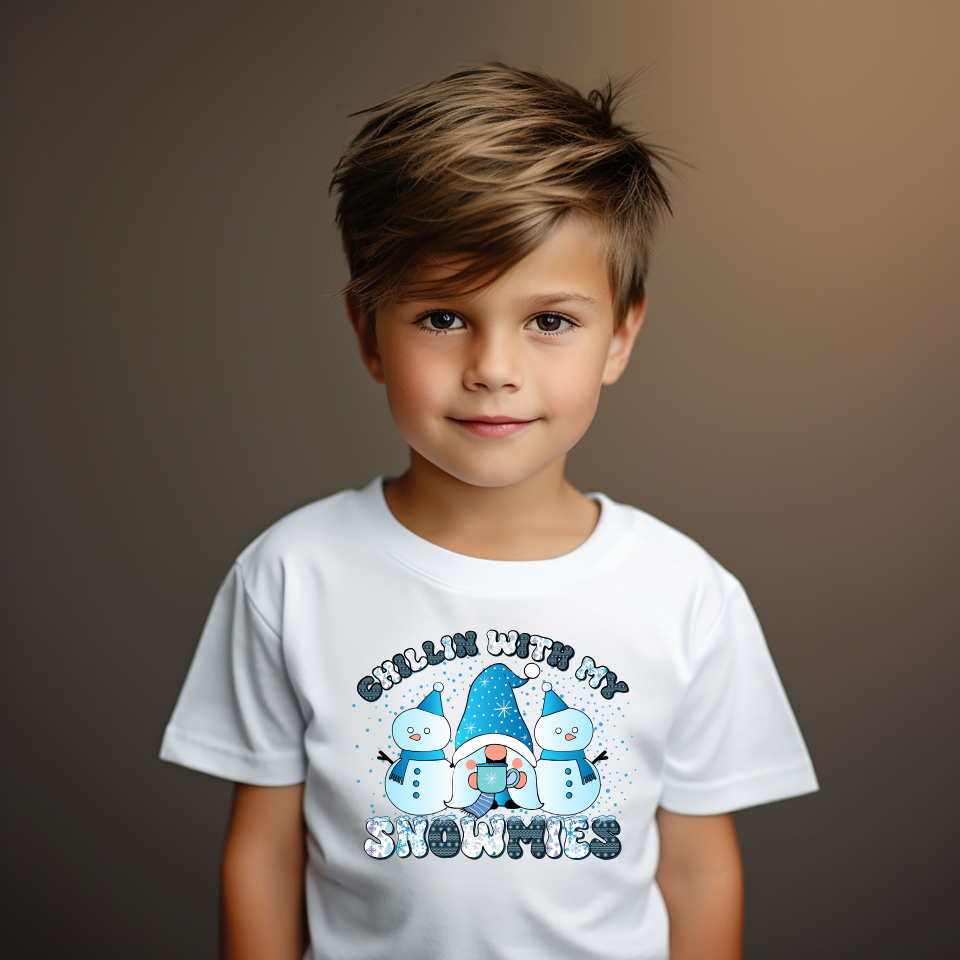 Kids Chill'n With My Snowmies Tee